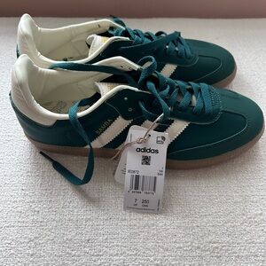 adidas Samba Sneakers in Green and White